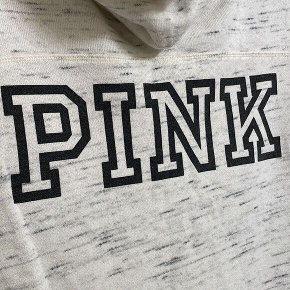 PINK Victorias Secret ivory marled cowl neck sweater, size S - Picture 2 of 5